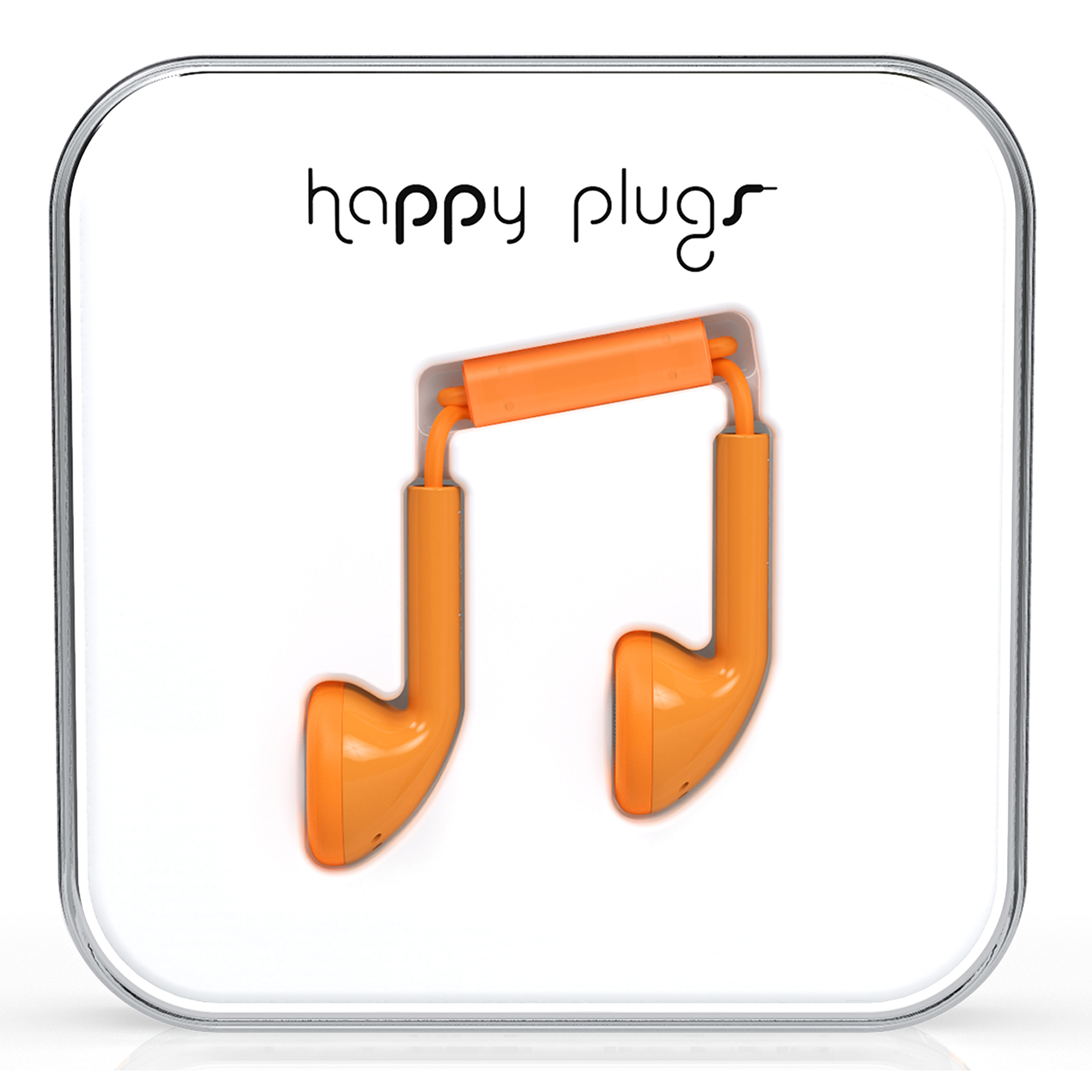 Happy Plugs Orange Earbud слушалки с Mic & Remote