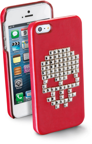 Skull калъф за iPhone 5 червен