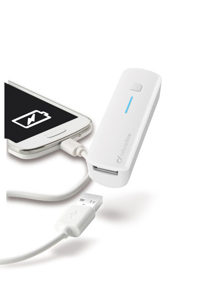 Външна батерия за телефон 2200mAh бяла