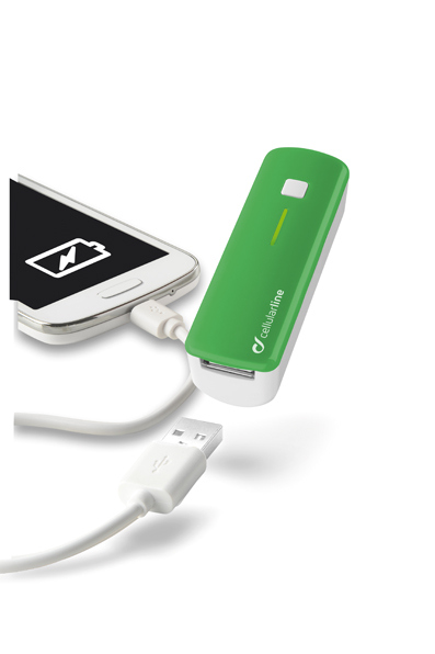 Външна батерия за телефон 2200mAh зелена