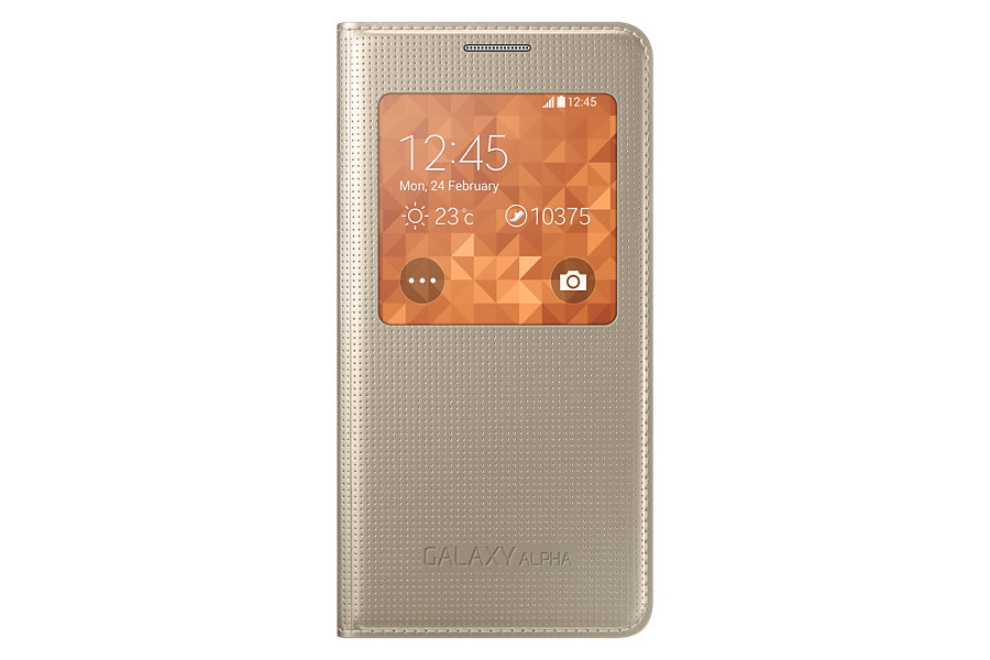 S View Cover Samsung Galaxy Alpha Gold
