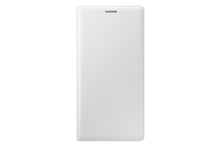Flip Cover Samsung Galaxy S5 Mini shimmery WHITE