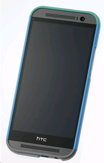 HTC One (M8)/M8s Double Dip Hard Shell HC C940 Blue Body, Green Top, Grey Bottom