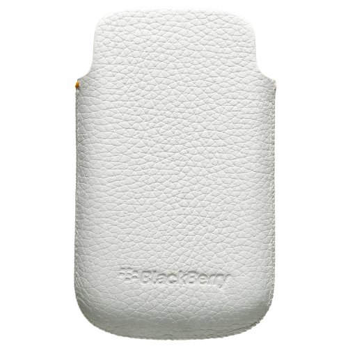 BlackBerry Leather Pouch Case white