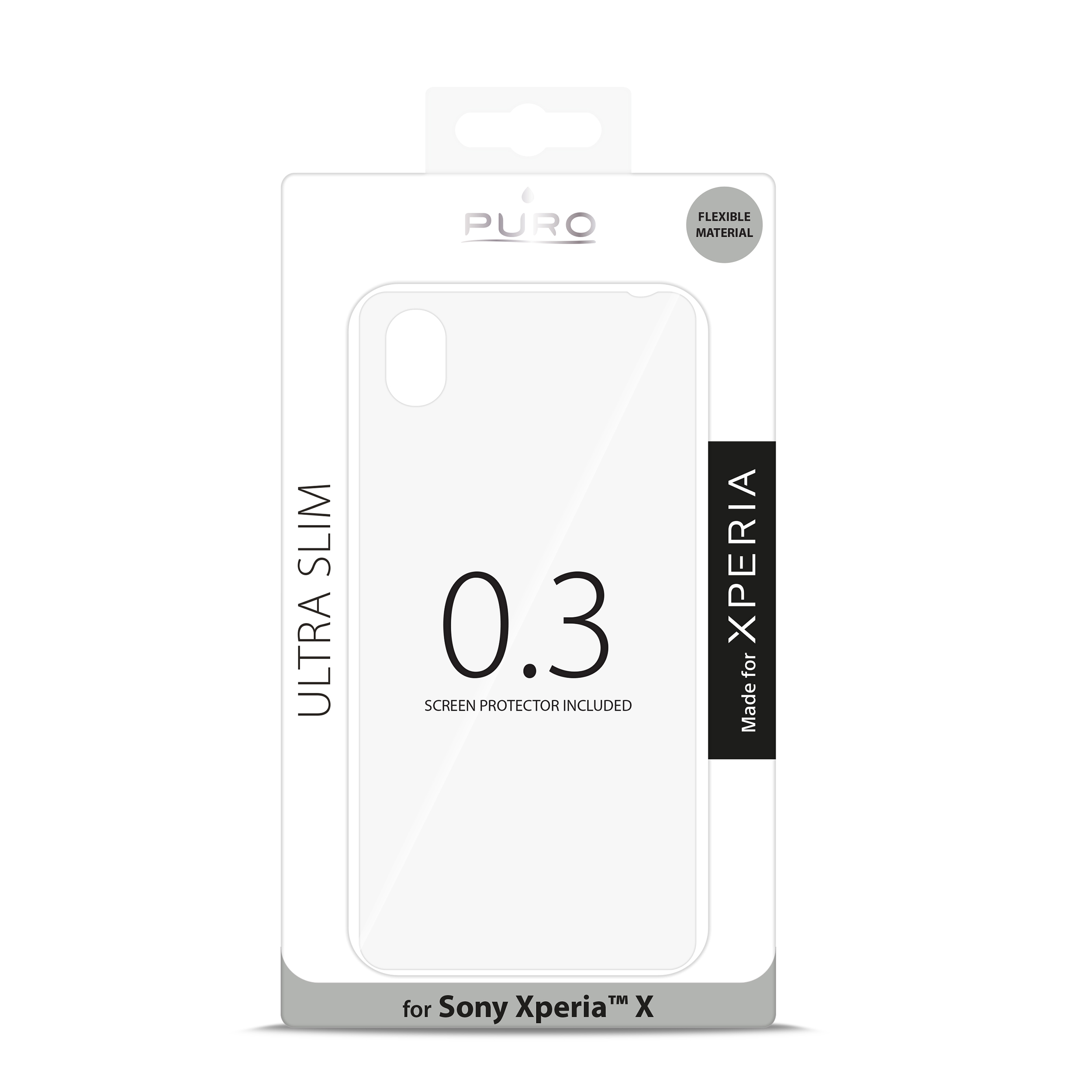 PURO Ultra Slim 0.3 калъф за SONY X: прозрачен