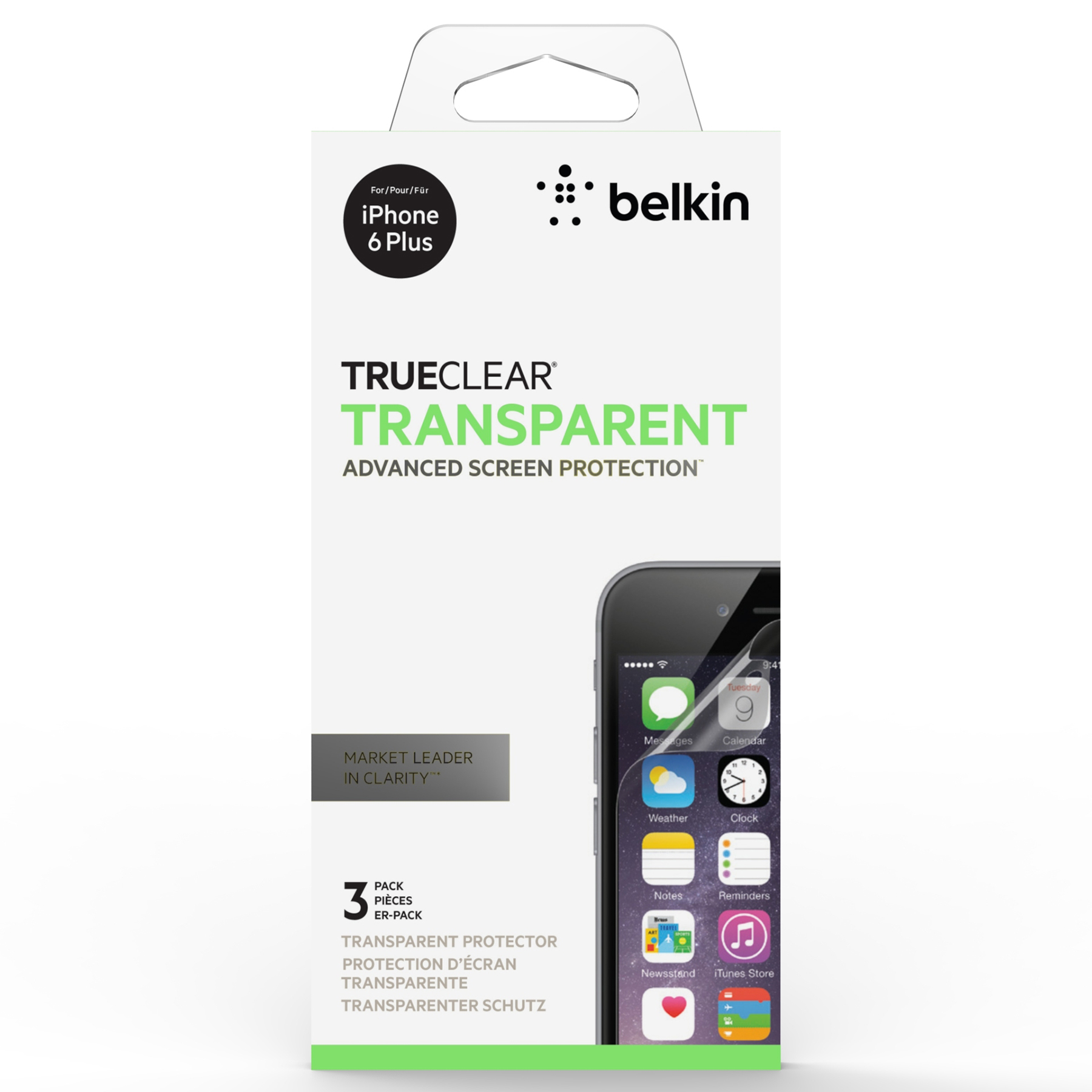 Belkin TrueClear™ защитно фолио за iPhone 6/6S Plus * Прозрачно * 3 бр. в опаковка