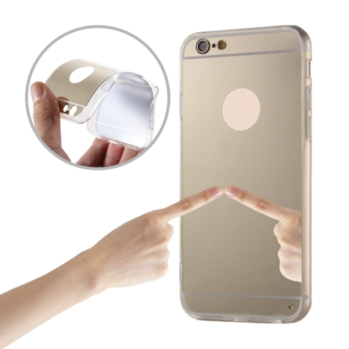 Огледален калъф за iPhone 6S/6 златен