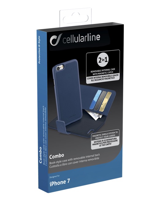 Combo калъф 2 в 1 за iPhone 7 син