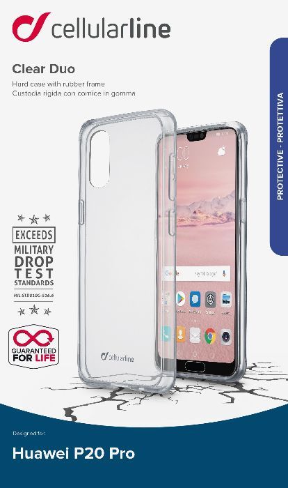 Прозрачен твърд калъф ClearDuo за Huawei P20 Pro