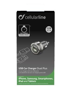12/24V - USB зарядно за кола двойно усилено 4000mAh