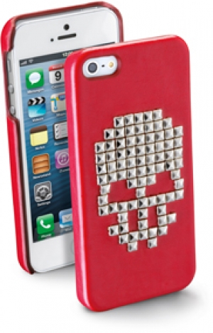 Skull калъф за iPhone 5 червен