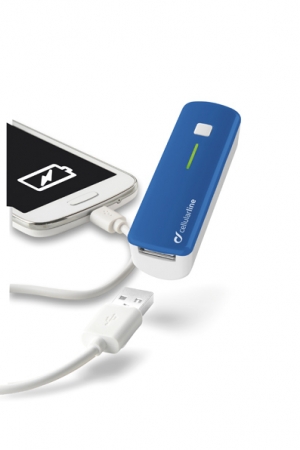 Външна батерия за телефон 2200mAh синя