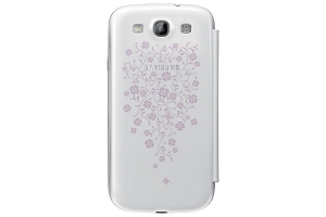Samsung Galaxy S3,Flip cover, La Fleur white
