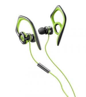 Спортни стерео слушалки GRASSHOPPER лайм