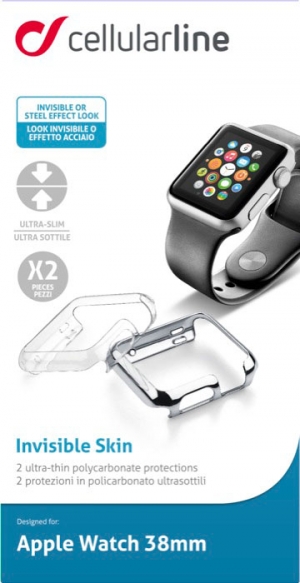 Прозрачен и хром скин и фолио за Apple watch 38