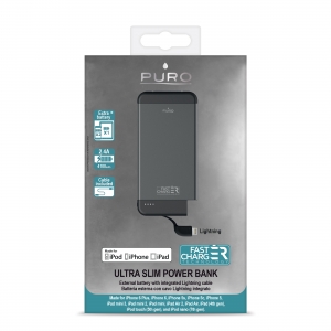 PURO 4100 mAh външна батерия за Apple iPhone & iPad: Space Grey