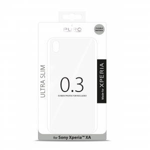 PURO Ultra Slim 0.3 калъф за SONY XA: прозрачен