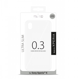 PURO Ultra Slim 0.3 калъф за SONY X: прозрачен