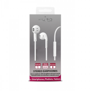 PURO IN-EAR слушалки с Mic & Remote: бели