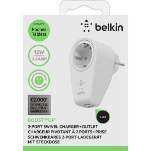 Belkin BOOST↑UP™ Dual Port 220V зарядно - 2.4A/12W*