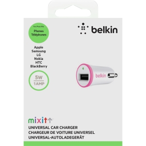Belkin Micro 12V зарядно - 1.0A/5W * Цвят: бял/розов * Без кабел