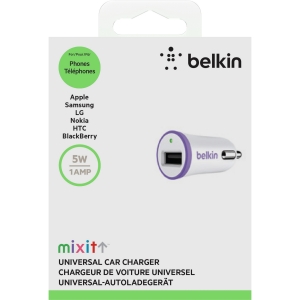 Belkin Micro 12V зарядно - 1.0A/5W * Цвят: бял/пурпурен * Без кабел