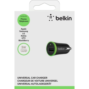 Belkin Micro 12V зарядно - 1.0A/5W * Цвят: черен/зелен * Без кабел