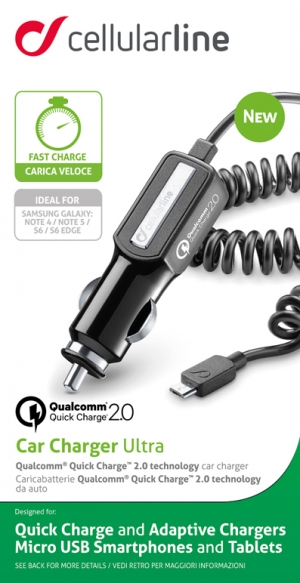 12/24V Qualcomm 2 бързо зарядно microUSB