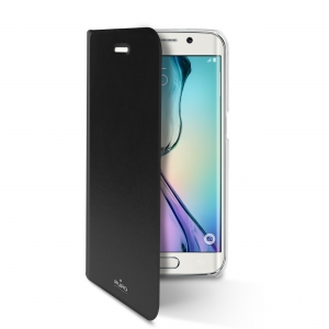 PURO BOOKLET CRYSTAL за GALAXY S6 EDGE: черен