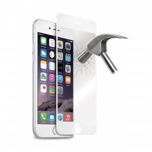 PURO FULL EDGE TEMPERED GLASS: iPhone 6S: бял