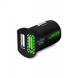 PURO 2.4A FastCharge зарядно за кола: черно