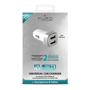 PURO FAST CHARGER зарядно за кола с два USB порта